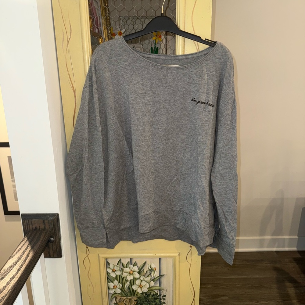 Gray Women's Lightweight Crew Sweatshirt
